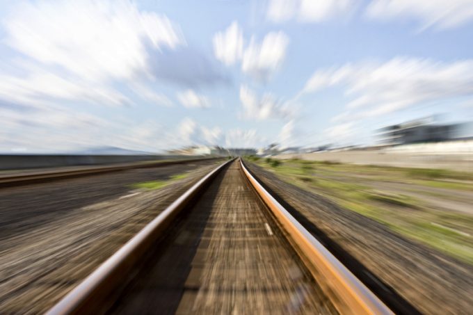High speed rail tracks