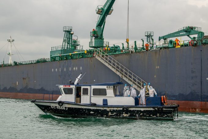 2 Crew relieved to be finally disembarking from ship