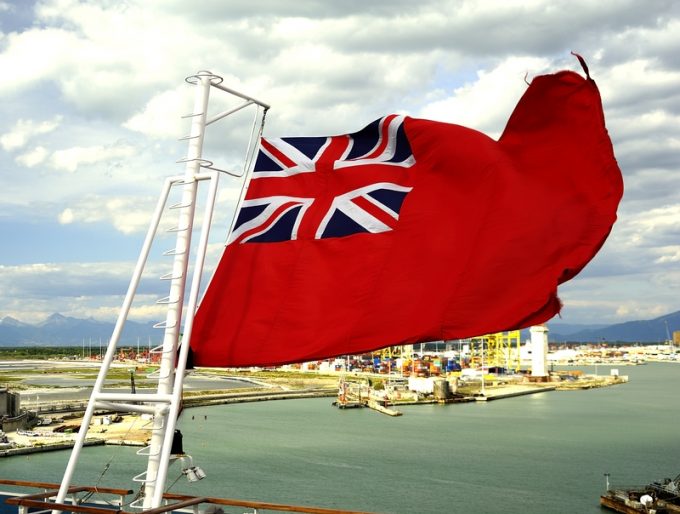 Red Ensign in the wind