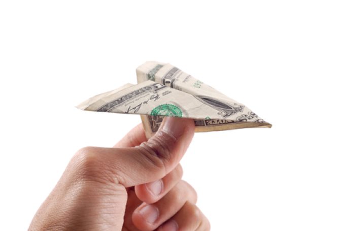 Flying money delivery