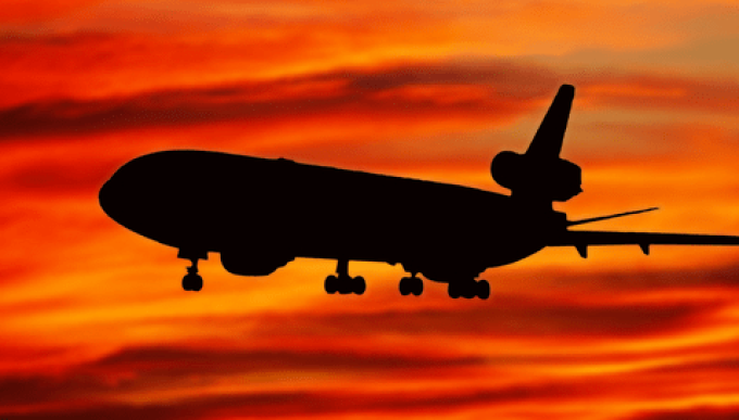 AIrcraft sunset