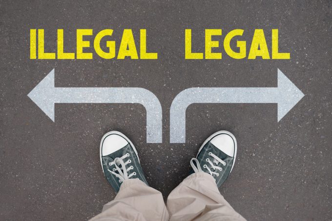 Shoes, trainers - illegal, legal