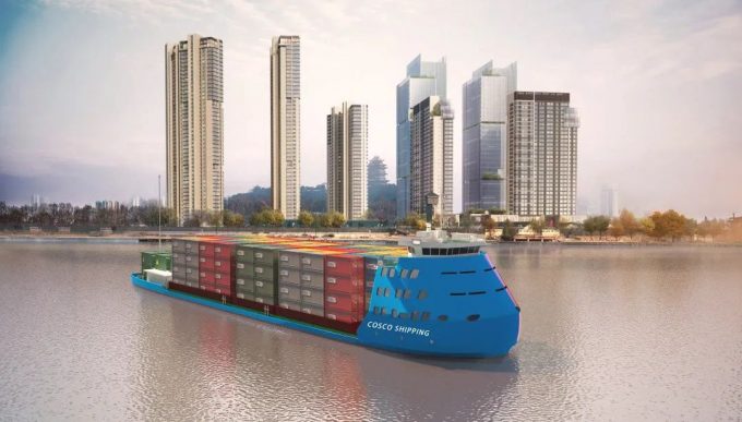 Shanghai Pan-Asia Shipping electric vessel artist impression