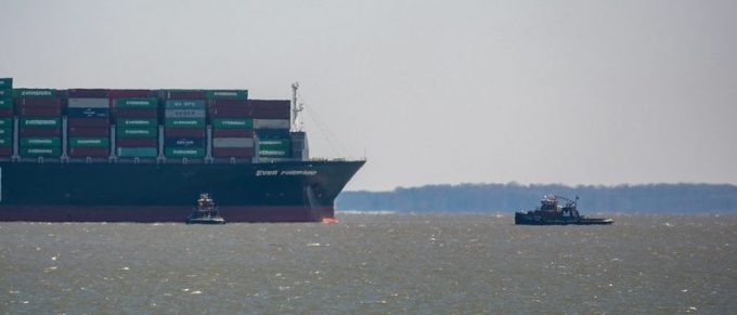 Ever Forward in Chesapeake Bay Credit Matthew Abbot at Baltimore Shipspotting