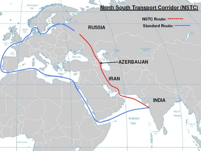 International North South Transport Corridor Map