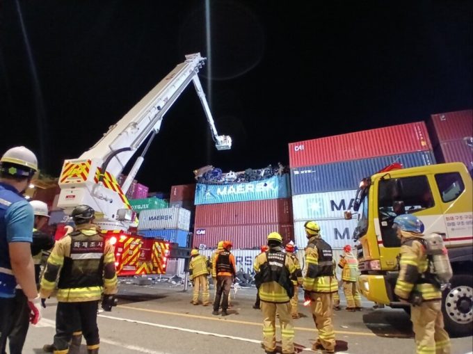 Incheon container fire