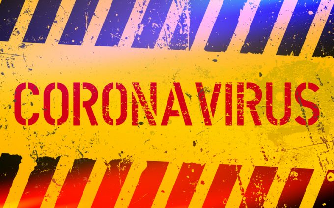 Coronavirus warning sign. Infectious virus in China. Coronavirus outbreak. Quarantine zone.