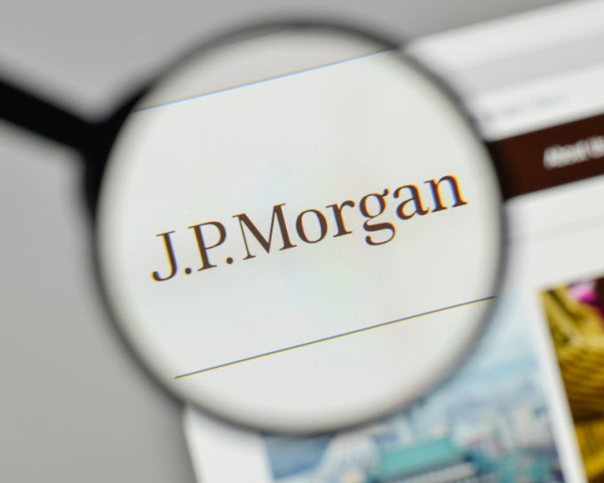 Milan, Italy - November 1, 2017: JP Morgan logo on the website h