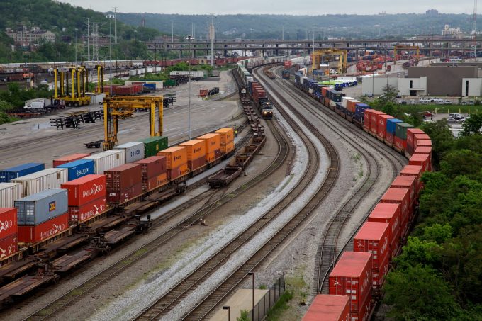 Railyard behind the Cincinnati Union Terminal