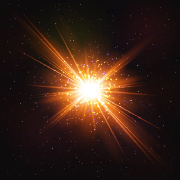 Shining Hot Cosmic Explosion of Star.