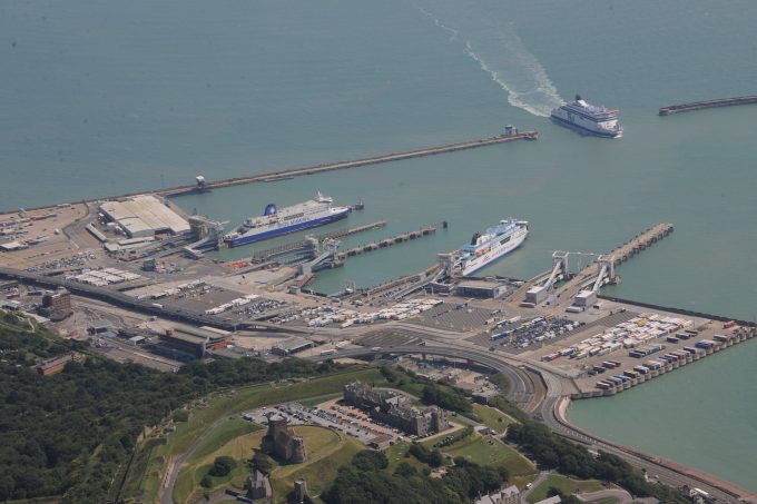 Aerial view of Dover Credit Port of Dover