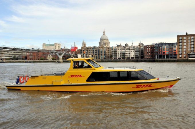 DHL Express riverboa_r with St Pauls