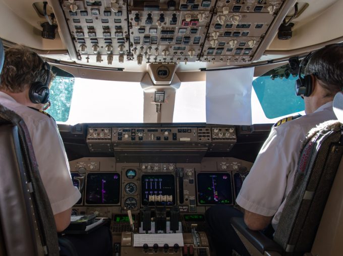 Pilots in Cockpit