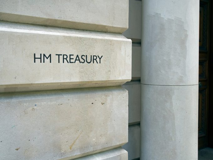 HM Treasury building, London, UK