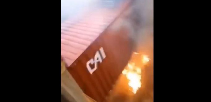 containers-in-flames-onboard-Cosco-Pacific 7 Jan 2020