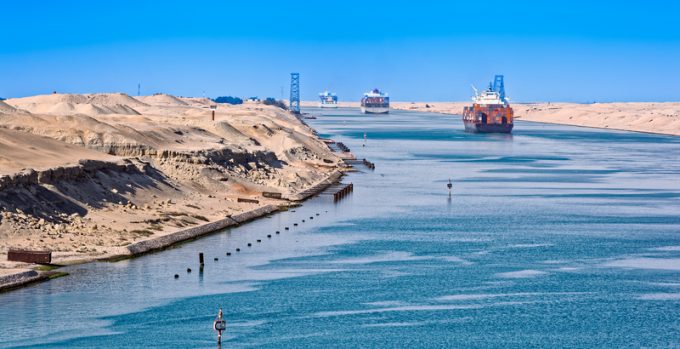 Ships in the Suez Canal