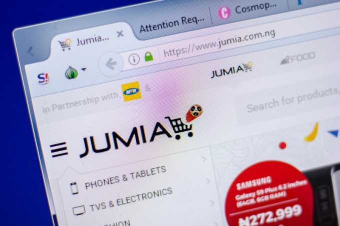 Ryazan, Russia - June 05, 2018: Homepage of Jumia website on the display of PC, url - Jumia.com.ng.