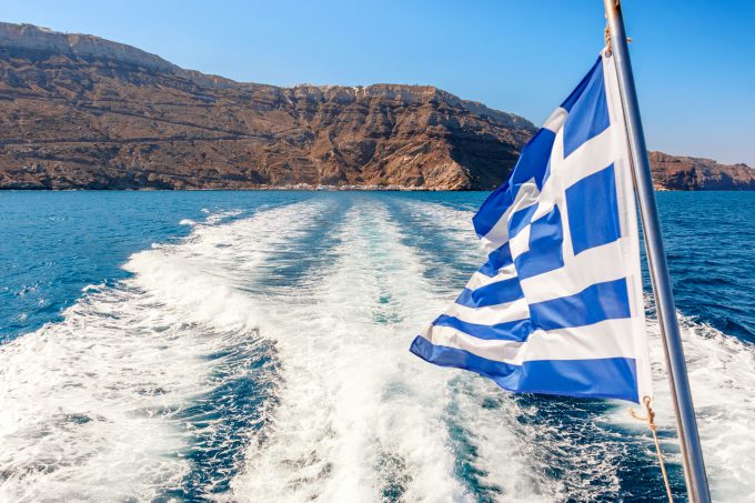 © Icefront |greek flag on ship