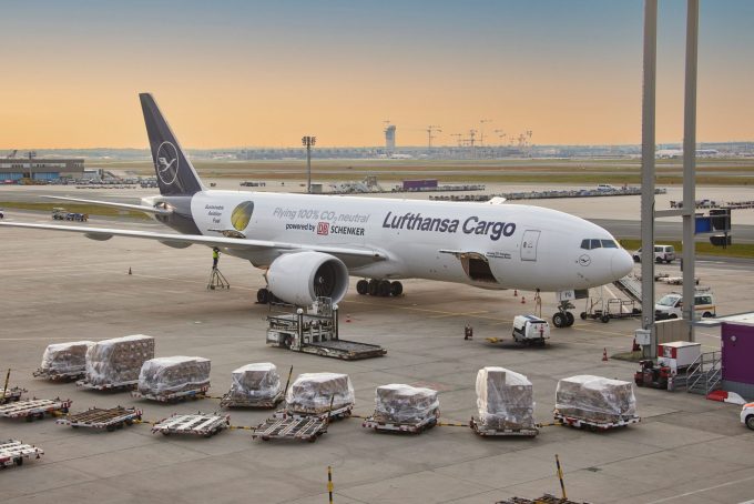 The 777Fs are playing a key role in reducing emissions. Photo - Lufthansa Cargo