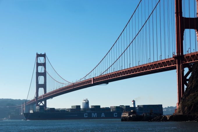 CMA CGM Benjamin Franklin arrives at Oakland