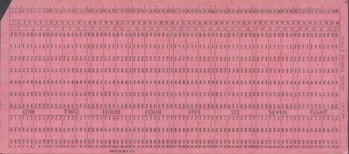 Punched card 053
