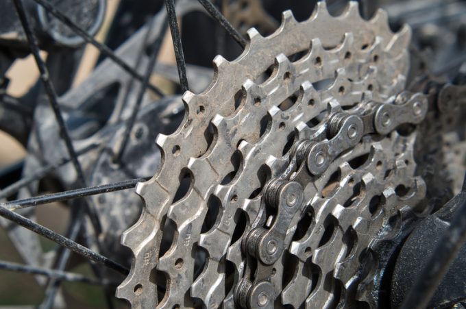 Bicycle gear shifting and chain.