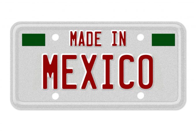 Made in Mexico License Plate