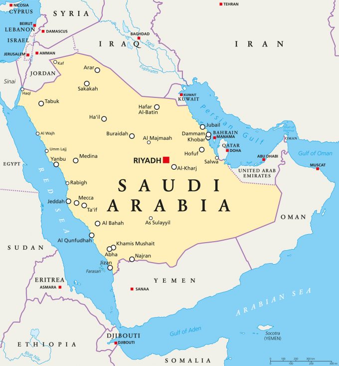 © Peter Hermes Furian |saudi arabia map
